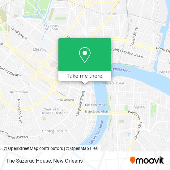 The Sazerac House map