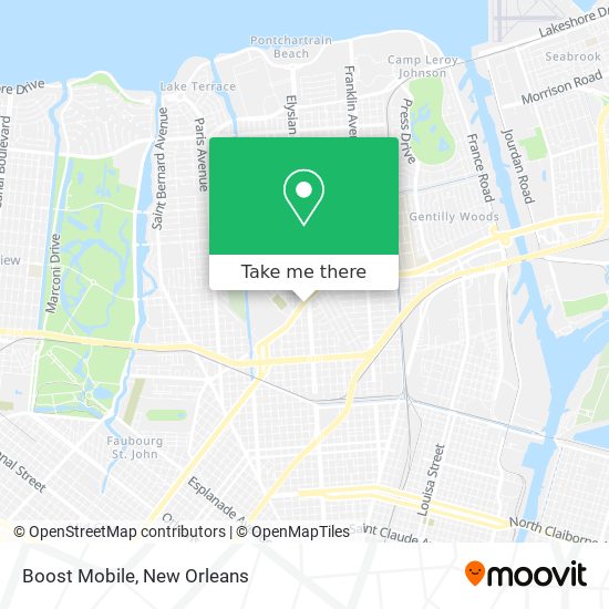 Mapa de Boost Mobile