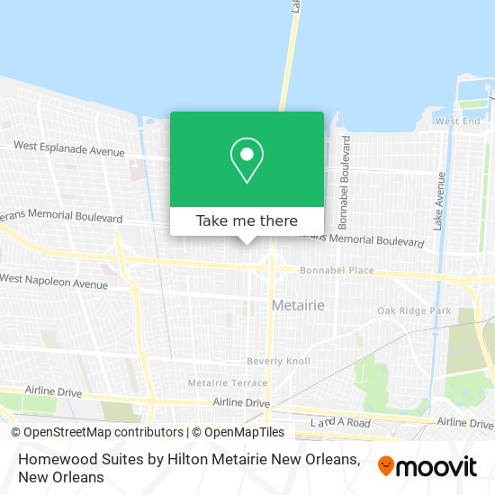 Homewood Suites by Hilton Metairie New Orleans map