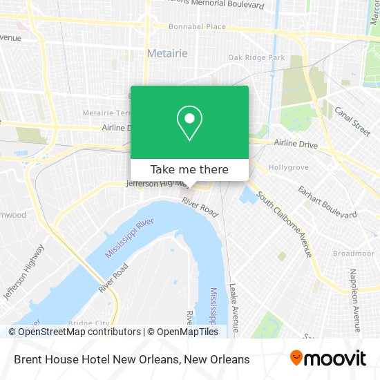 Brent House Hotel New Orleans map