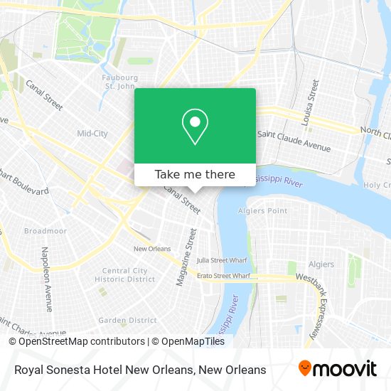 Royal Sonesta Hotel New Orleans map