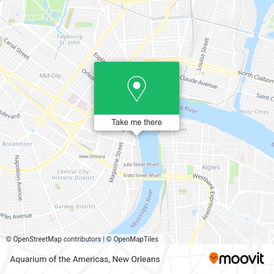 Aquarium of the Americas map