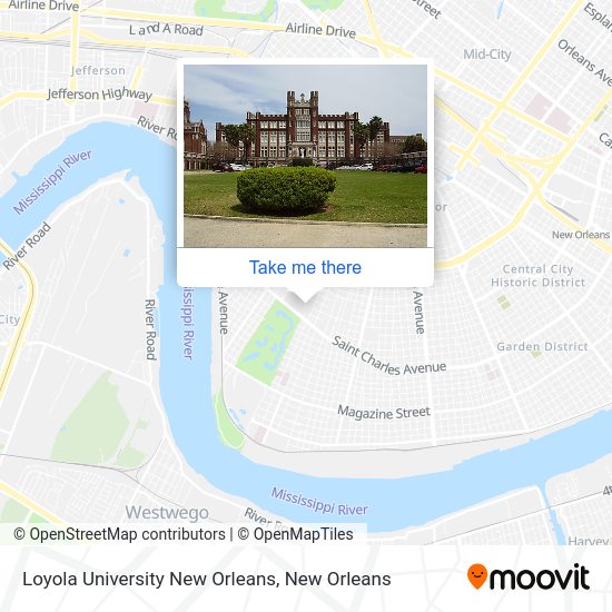 Mapa de Loyola University New Orleans