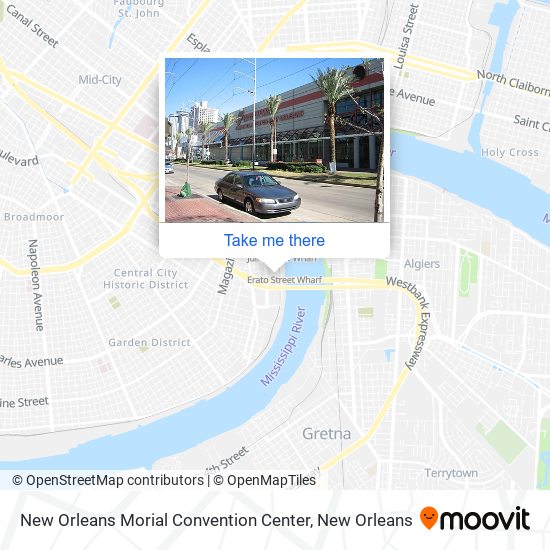 Mapa de New Orleans Morial Convention Center