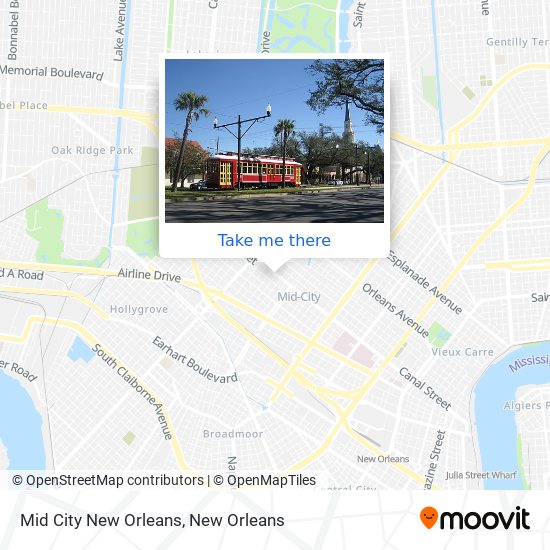 Mapa de Mid City New Orleans