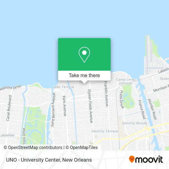 UNO - University Center map