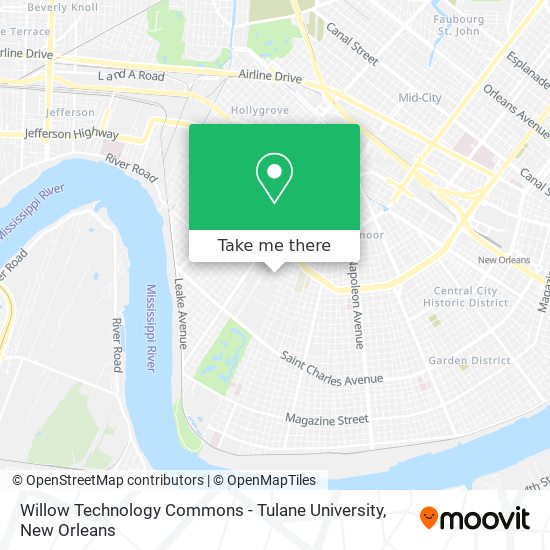Willow Technology Commons - Tulane University map