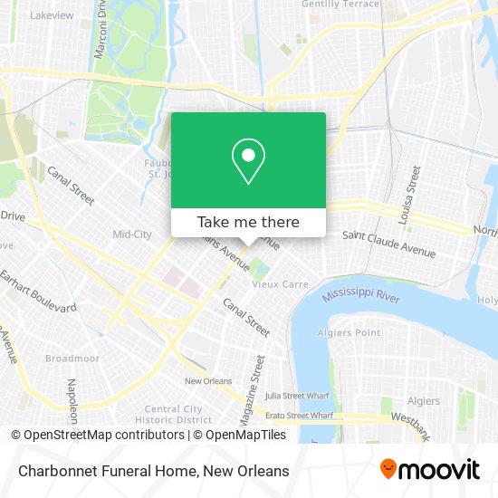 Mapa de Charbonnet Funeral Home