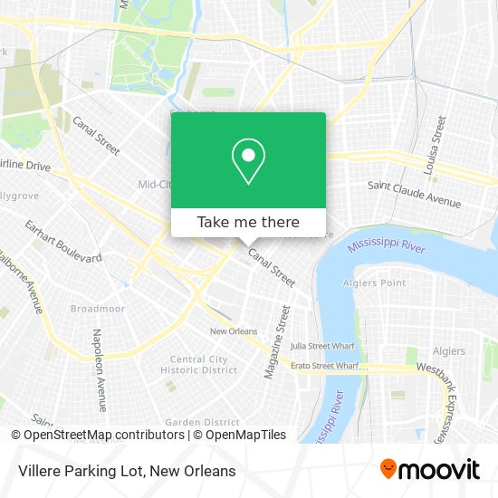 Mapa de Villere Parking Lot