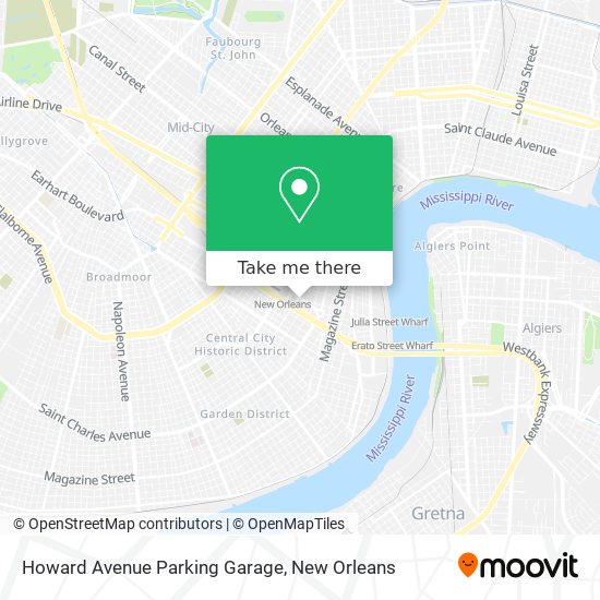 Howard Avenue Parking Garage map