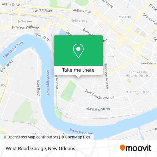 West Road Garage map