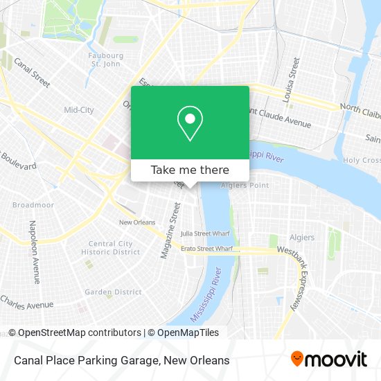 Canal Place Parking Garage map