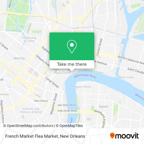 French Market Flea Market map