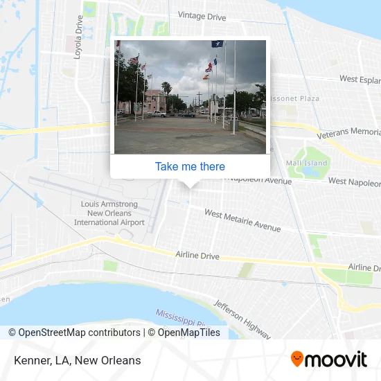 Kenner, LA map