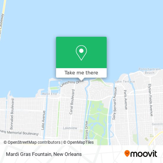 Mardi Gras Fountain map