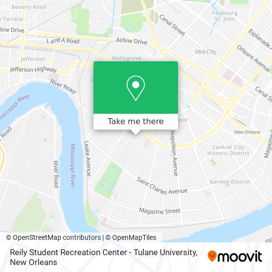 Mapa de Reily Student Recreation Center - Tulane University