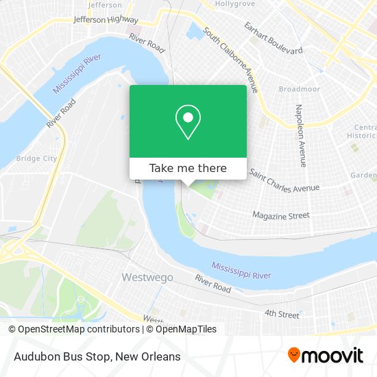 Audubon Bus Stop map