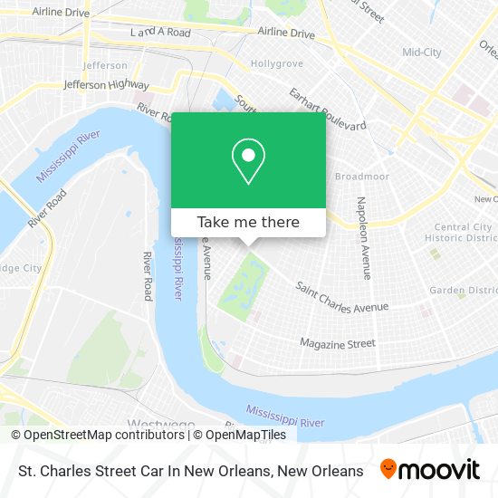 How to get to St. Charles Street Car In New Orleans by Bus or