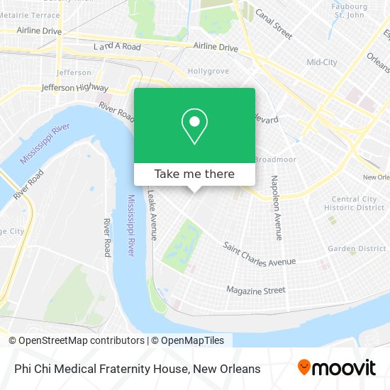 Phi Chi Medical Fraternity House map