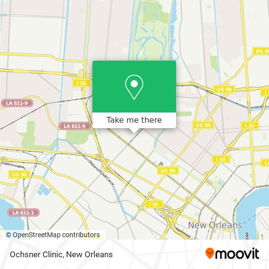 Ochsner Clinic map