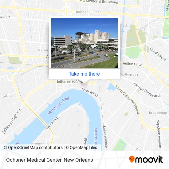 Ochsner Medical Center map
