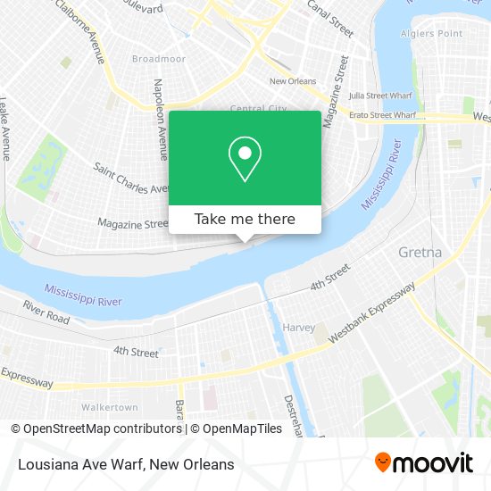 Lousiana Ave Warf map