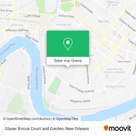 Glazer Bocce Court and Garden map