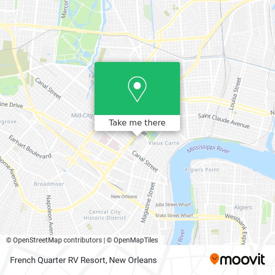 Mapa de French Quarter RV Resort