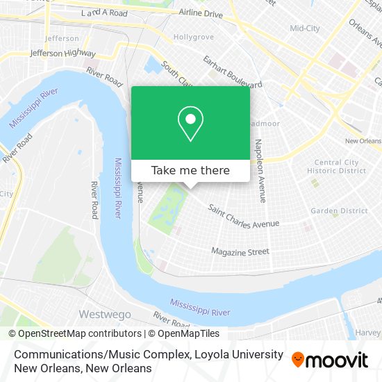 Communications / Music Complex, Loyola University New Orleans map