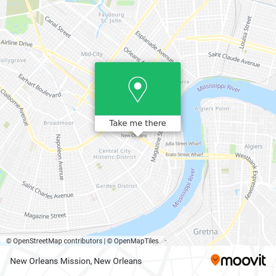 Mapa de New Orleans Mission