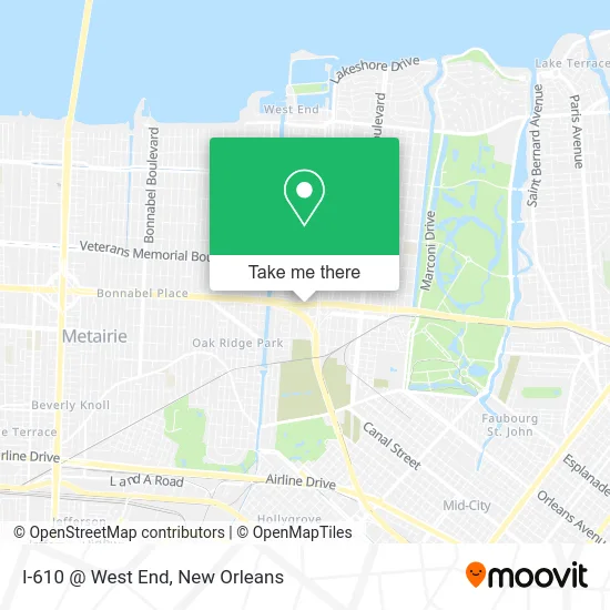 I-610 @ West End map