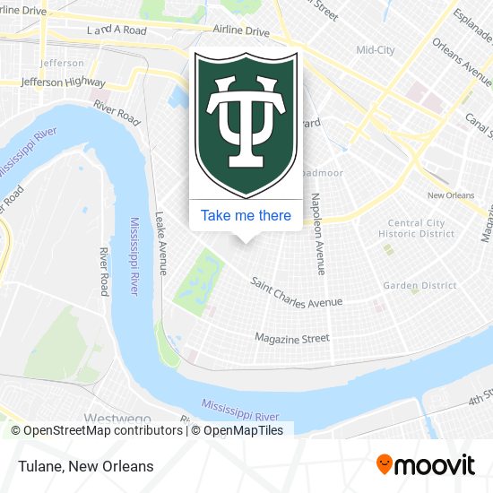 Mapa de Tulane