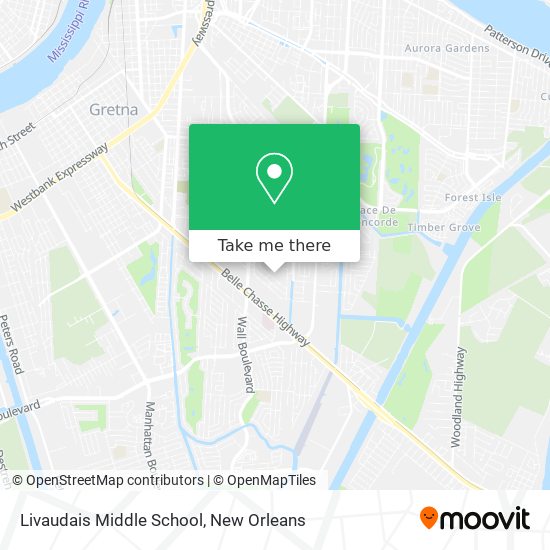 Livaudais Middle School map