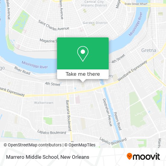 Mapa de Marrero Middle School