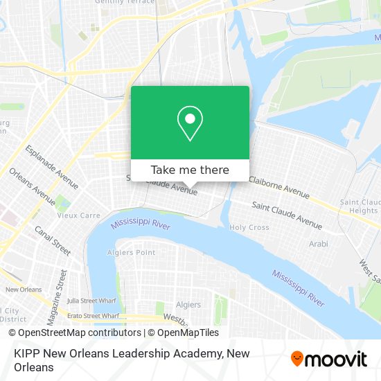 Mapa de KIPP New Orleans Leadership Academy