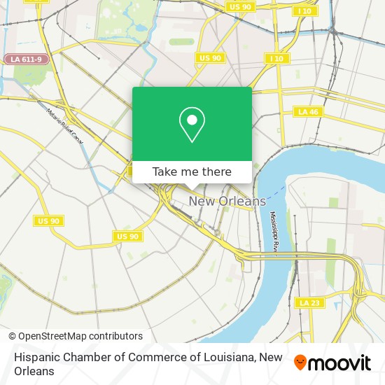 Hispanic Chamber of Commerce of Louisiana map