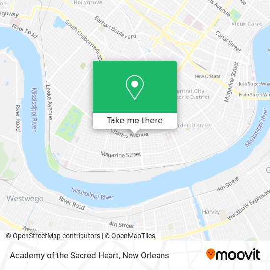 Academy of the Sacred Heart map