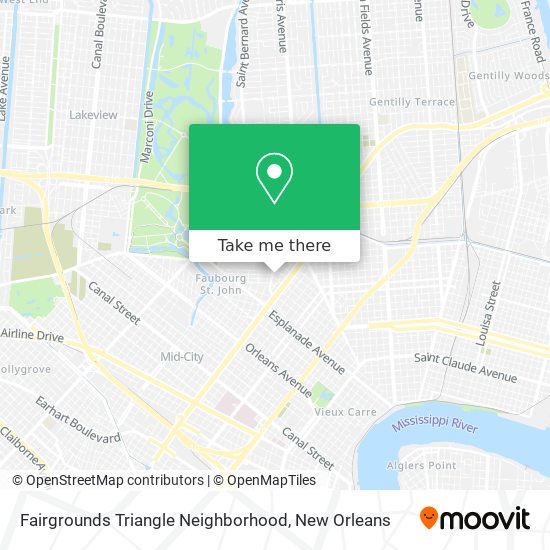 Fairgrounds Triangle Neighborhood map