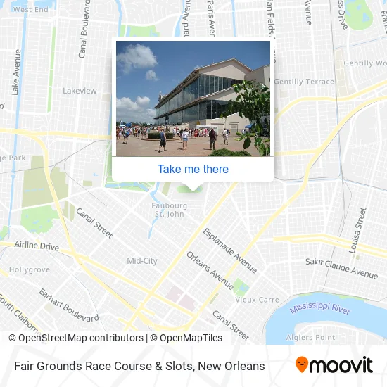 Fair Grounds Race Course & Slots map