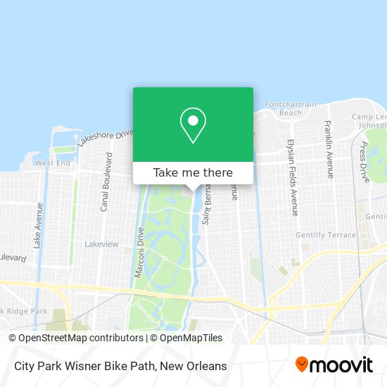 City Park Wisner Bike Path map
