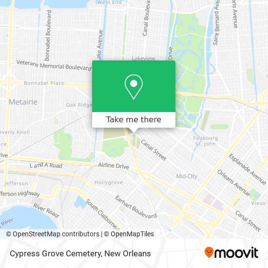 Mapa de Cypress Grove Cemetery