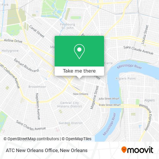 Mapa de ATC New Orleans Office