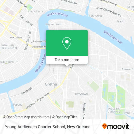 Young Audiences Charter School map