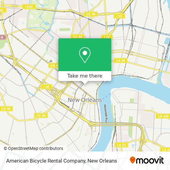 Mapa de American Bicycle Rental Company