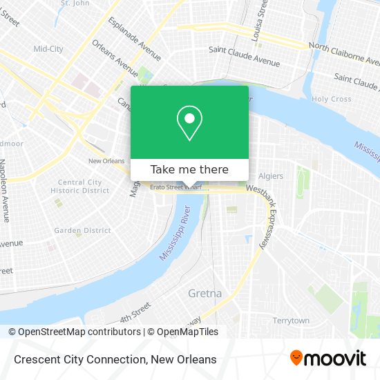Mapa de Crescent City Connection