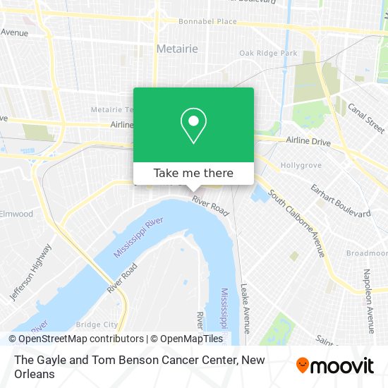 The Gayle and Tom Benson Cancer Center map