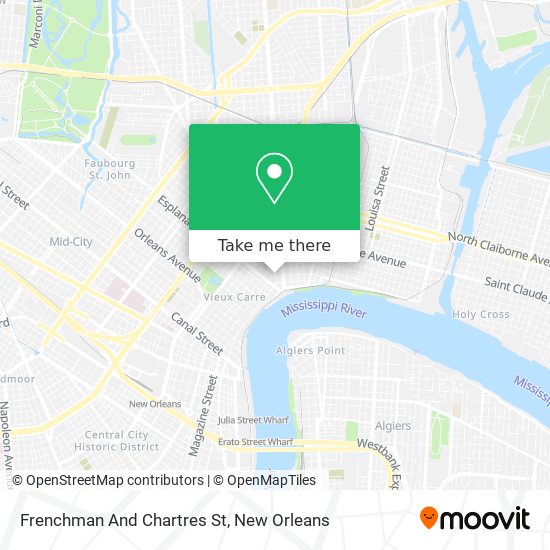 Mapa de Frenchman And Chartres St