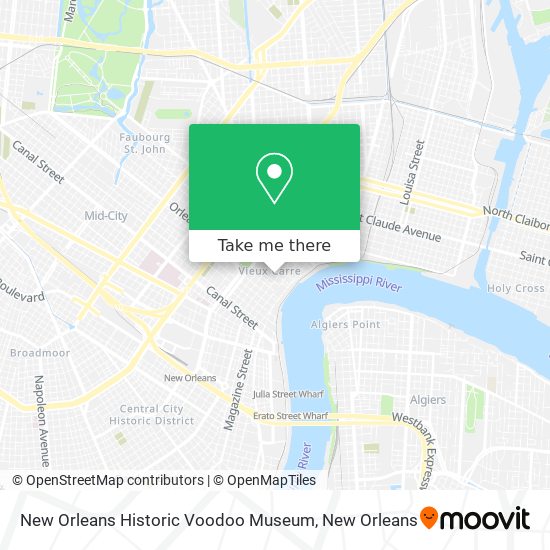 New Orleans Historic Voodoo Museum map