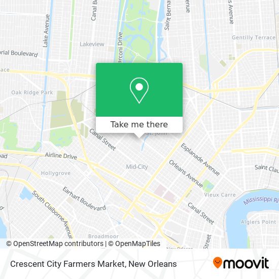 Mapa de Crescent City Farmers Market