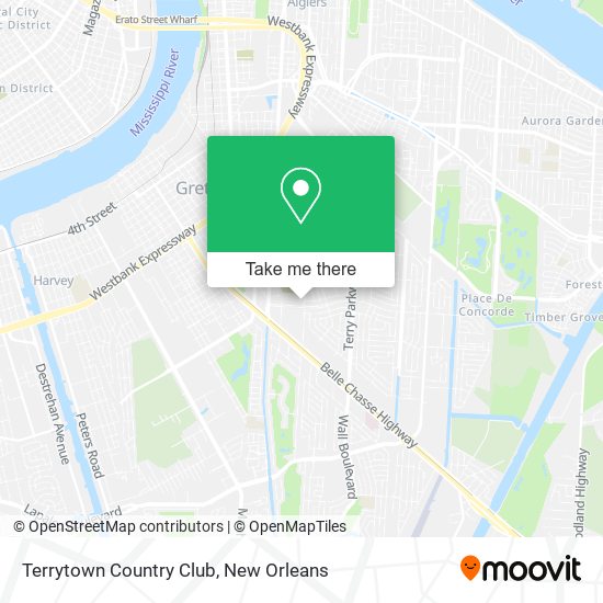 Terrytown Country Club map